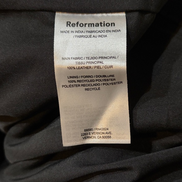 REFORMATION- Veda Beck Leather Oat Distressed Trench Coat- Women’s Medium. - Picture 9 of 10